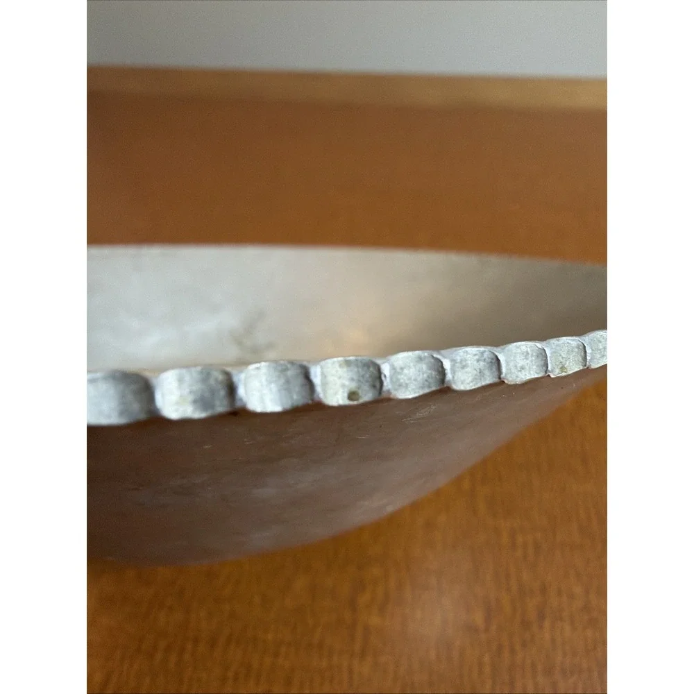 Trade Continental Mark Hand Wrought Aluminum Bowl 788 with Etched Flower 7